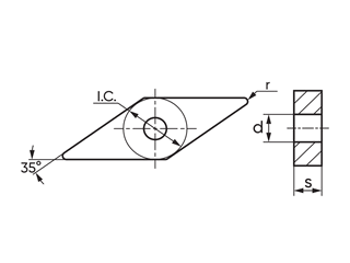 Пластина твердосплавная VNMG160412-XM MK6020