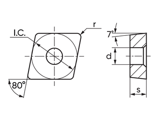 Пластина твердосплавная CCMT060204-XF MK110
