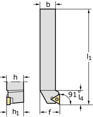 Державка для точения, обработки канавок и резьбонарезания STGCL2020K16