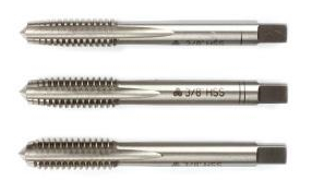 Набор из 3-х ручных метчиков из быстрорежущей стали HSS DIN351 (3 шт) W 7/32''