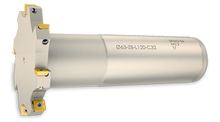 Фреза Т-образная с СМП D63 A06 Z08 SPMG 06 Фреза Т-образная с СМП D63 A06 Z08 SPMG 06