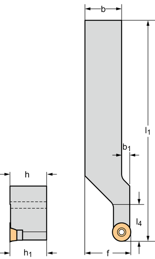 Державка для точения, обработки канавок и резьбонарезания SRSCR162D
