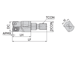 Корпус фрезы EXGT0602-EHF-D16Z4S16-L100