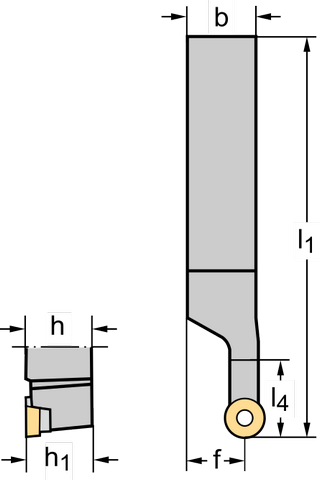 Державка для точения, обработки канавок и резьбонарезания SRACR163D