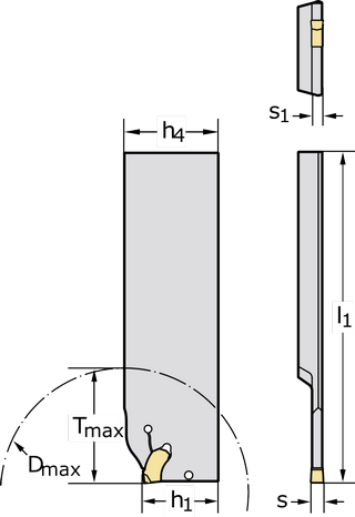 Державка для точения, обработки канавок и резьбонарезания G2042.26R-2T26SX