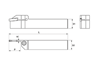 Державка токарная отрезная LT PNG-L 16-3.0
