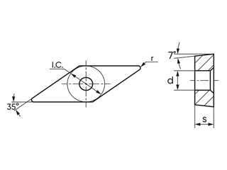 Пластина твердосплавная VCGT110302-AC MN10