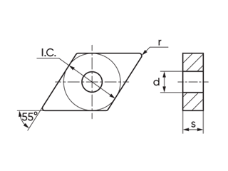 Пластина твердосплавная DNMG150408-HG MK371