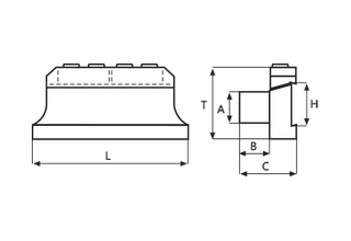 Блок для отрезных лезвий LT PNB-N 2525-32