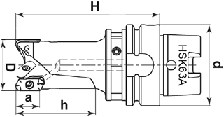 Фреза концевая с пластинами MT190B-040NC40R02XE17-L178-IK