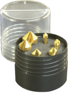 НАБОР Зенковок из быстрорежущей стали с 3 стружечными канавками Серия 893T покрытие TiN, 90° 893T 6 