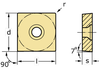 Пластина с задними углами для точения SCMT120404-RK4 WKK20S