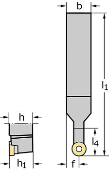 Державка для точения, обработки канавок и резьбонарезания SRDCN2525M12