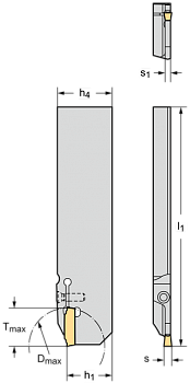 Державка для точения, обработки канавок и резьбонарезания G4041-26L-2T17DX18