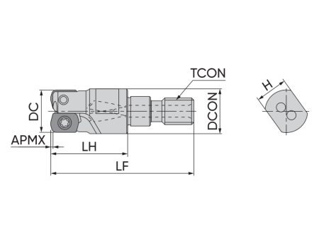 Корпус фрезы EXGT0602-EHF-D16Z4S16-L100