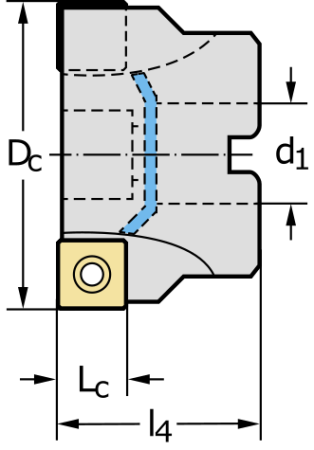 Фреза с фиксированными гнездами M4132-100-B32-09-12
