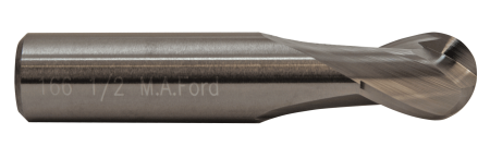 Фреза твердосплавная TuffCut® GP, короткая 2 зуб. сферическая 166 0800T