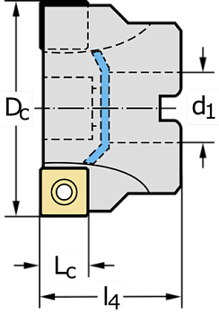 Фреза с фиксированными гнездами M4132-100-B32-09-12
