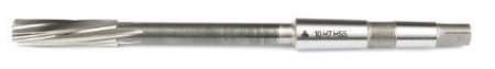 Развертка ручная из быстрорежущей стали HSS DIN208 L-RN D12 H7 (Morze taper)